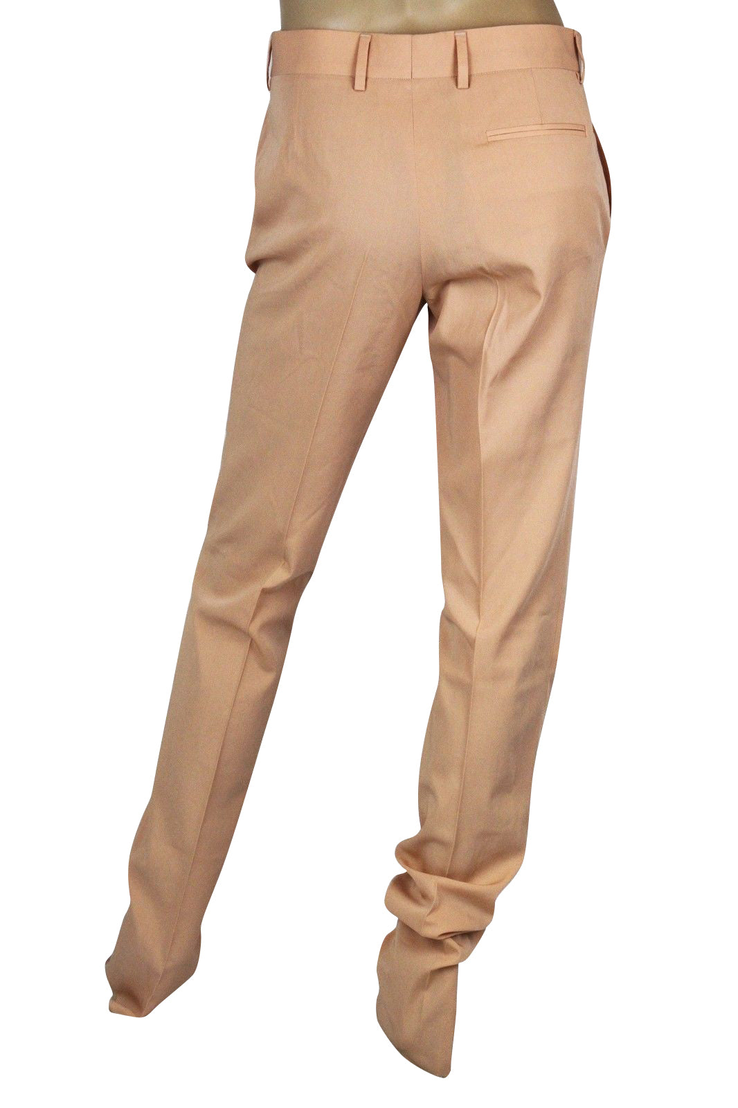 Bottega Veneta Women's Belt Line Peach Virgin Wool Dress Pant (44)