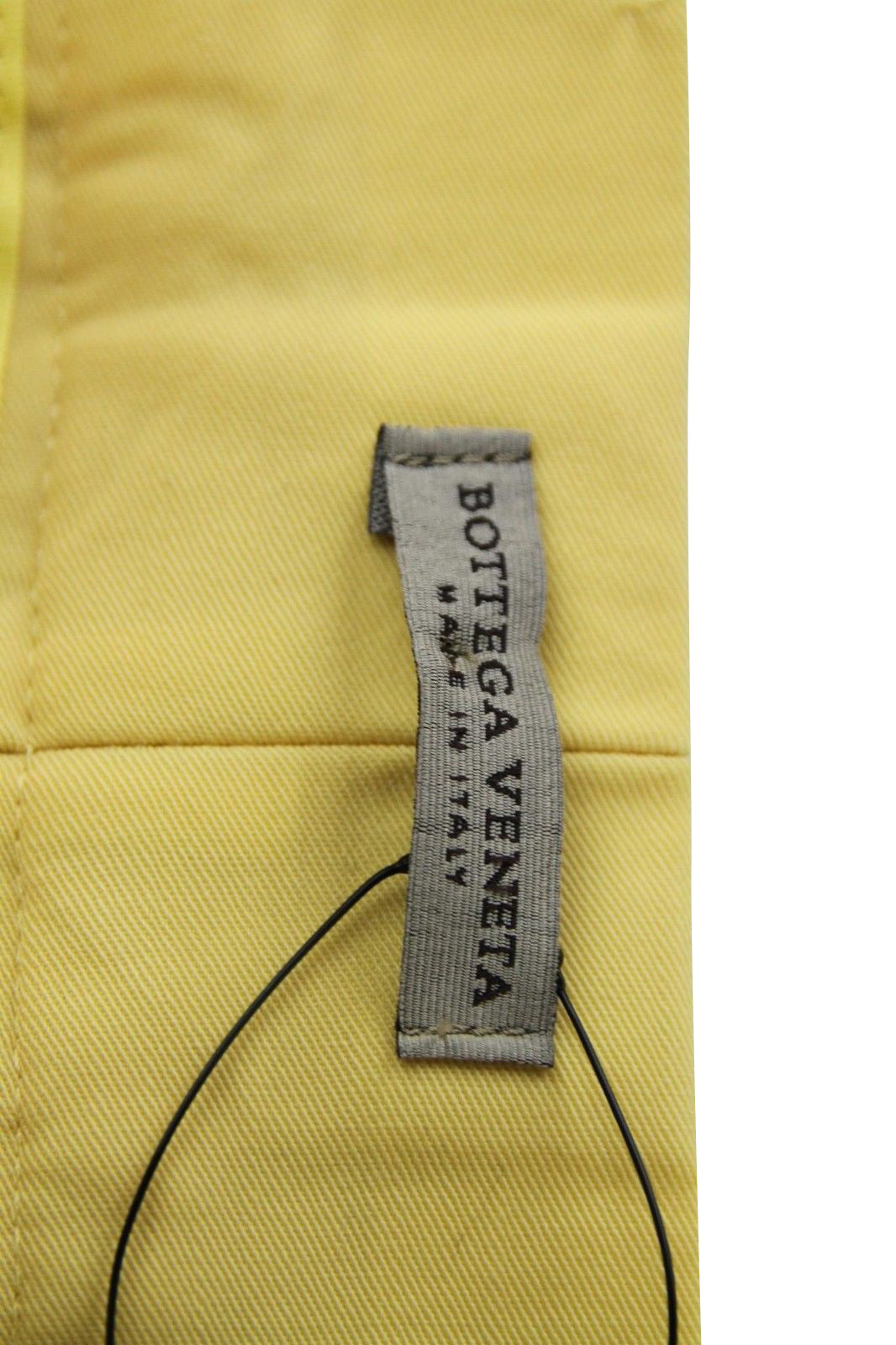 Bottega Veneta Women's Belt Line Yellow Virgin Wool Dress Pant (44)