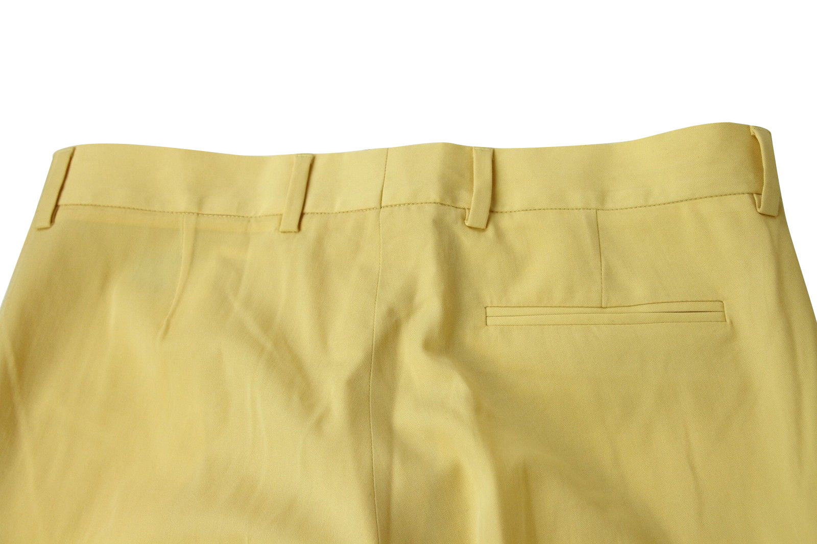 Bottega Veneta Women's Belt Line Yellow Virgin Wool Dress Pant (44)