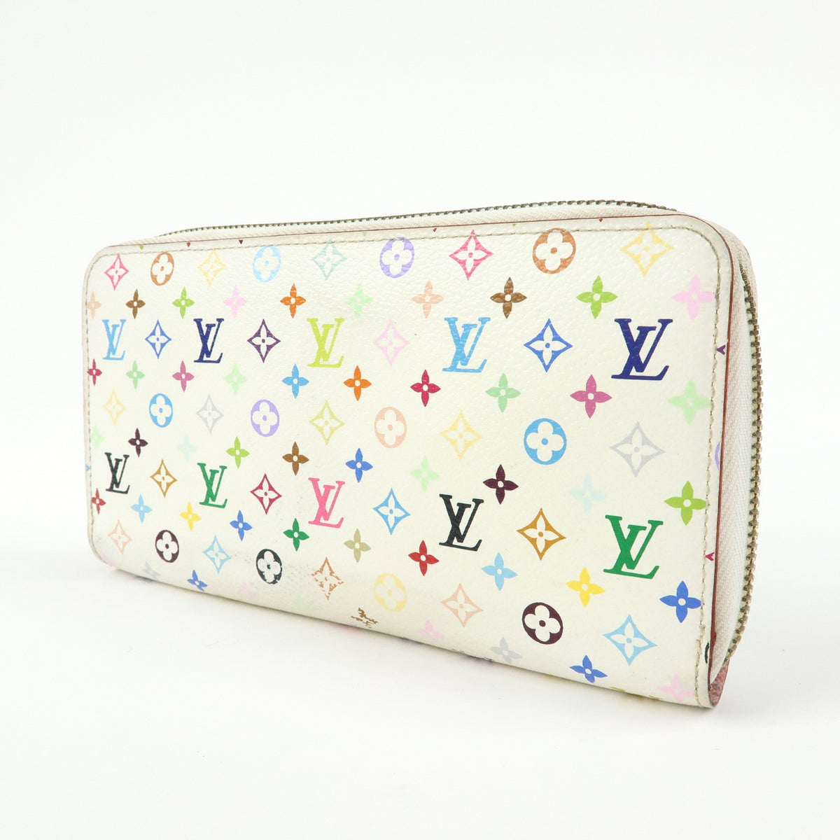 Louis Vuitton Zippy Monogram Multicolor White Canvas Wallets Accessory (Pre-Owned)