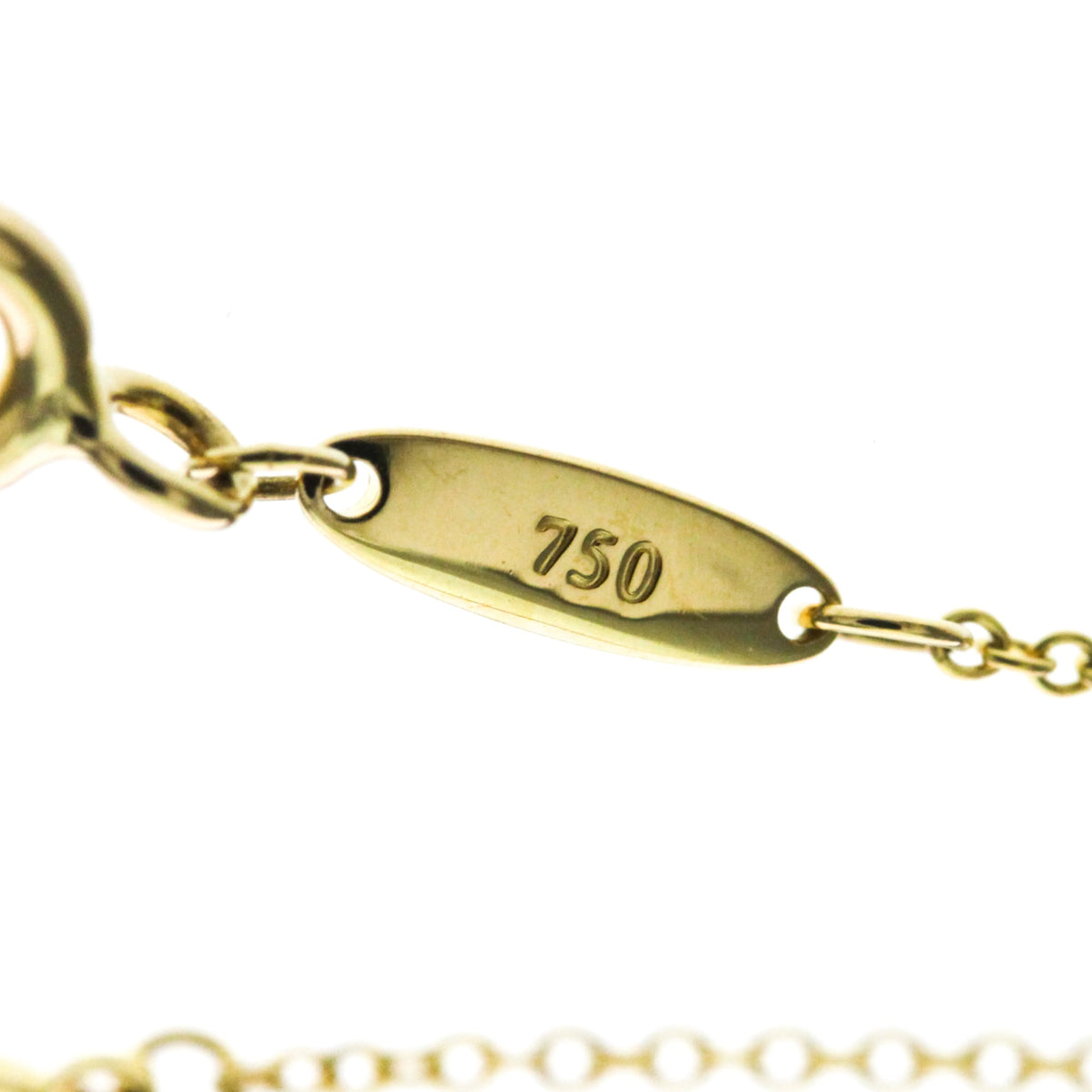 Tiffany & Co. Elsa Peretti Diamonds By The Yard Pendant 18K Rose Gold With Pear-Shaped Diamond Yellow Yellow_Gold Necklace Jewelry (Pre-Owned)