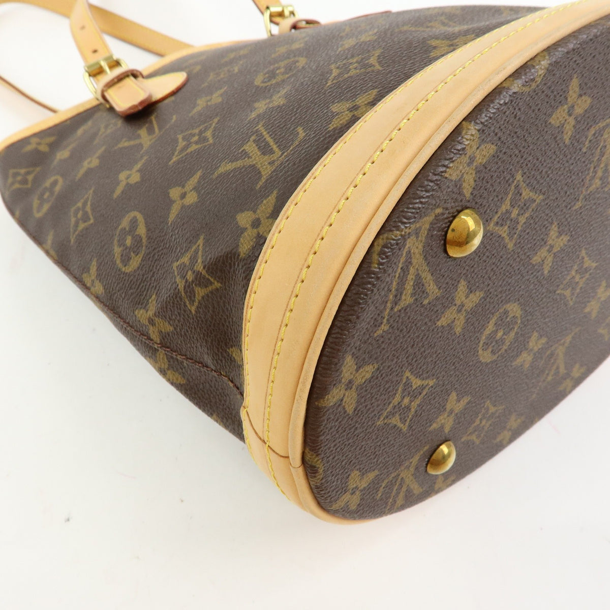 Louis Vuitton Petit Bucket Monogram Canvas Brown Canvas Handbag (Pre-Owned)