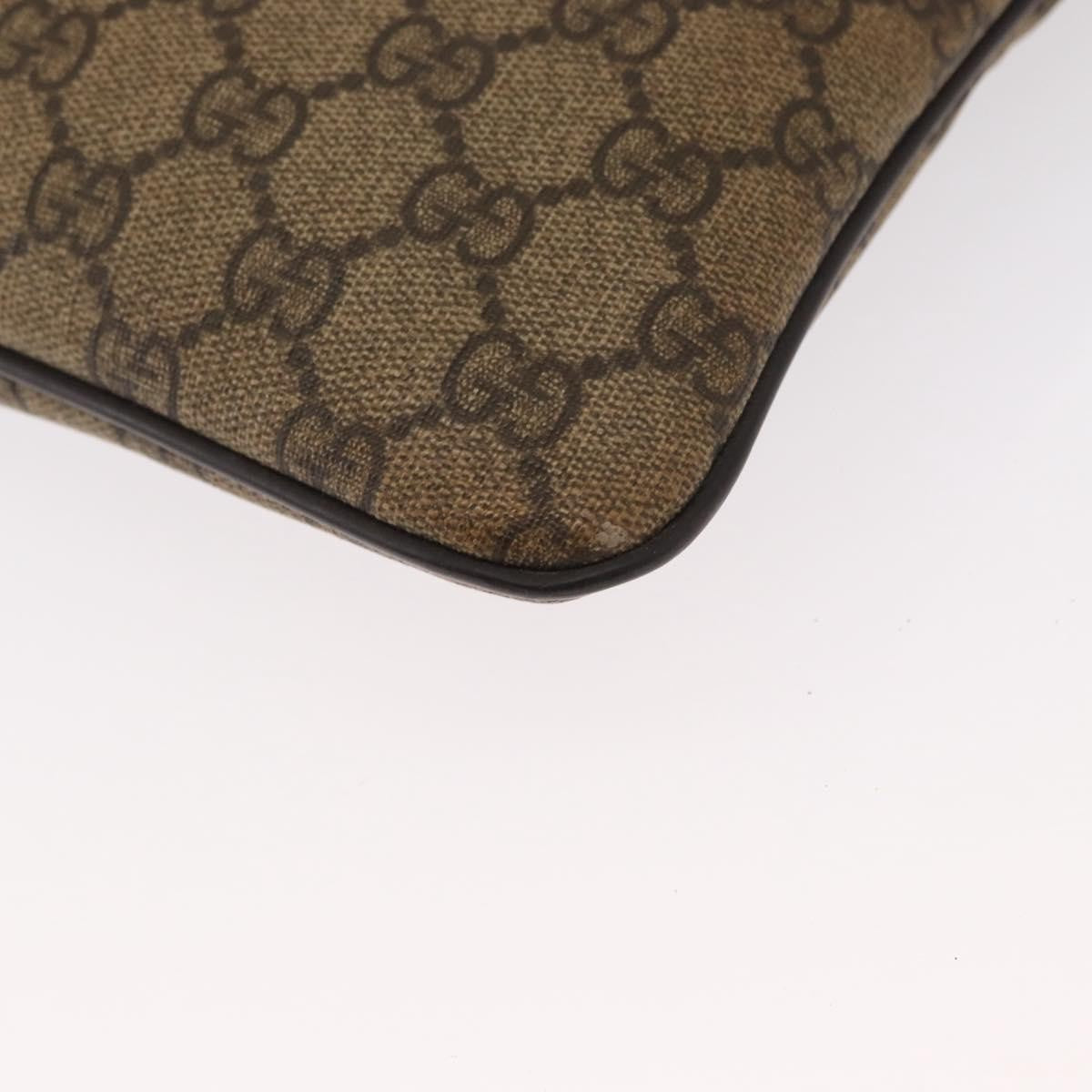 Gucci Flat Messenger Gg Coated Canvas Beige Pvc Shoulder Bag Bag (Pre-Owned)