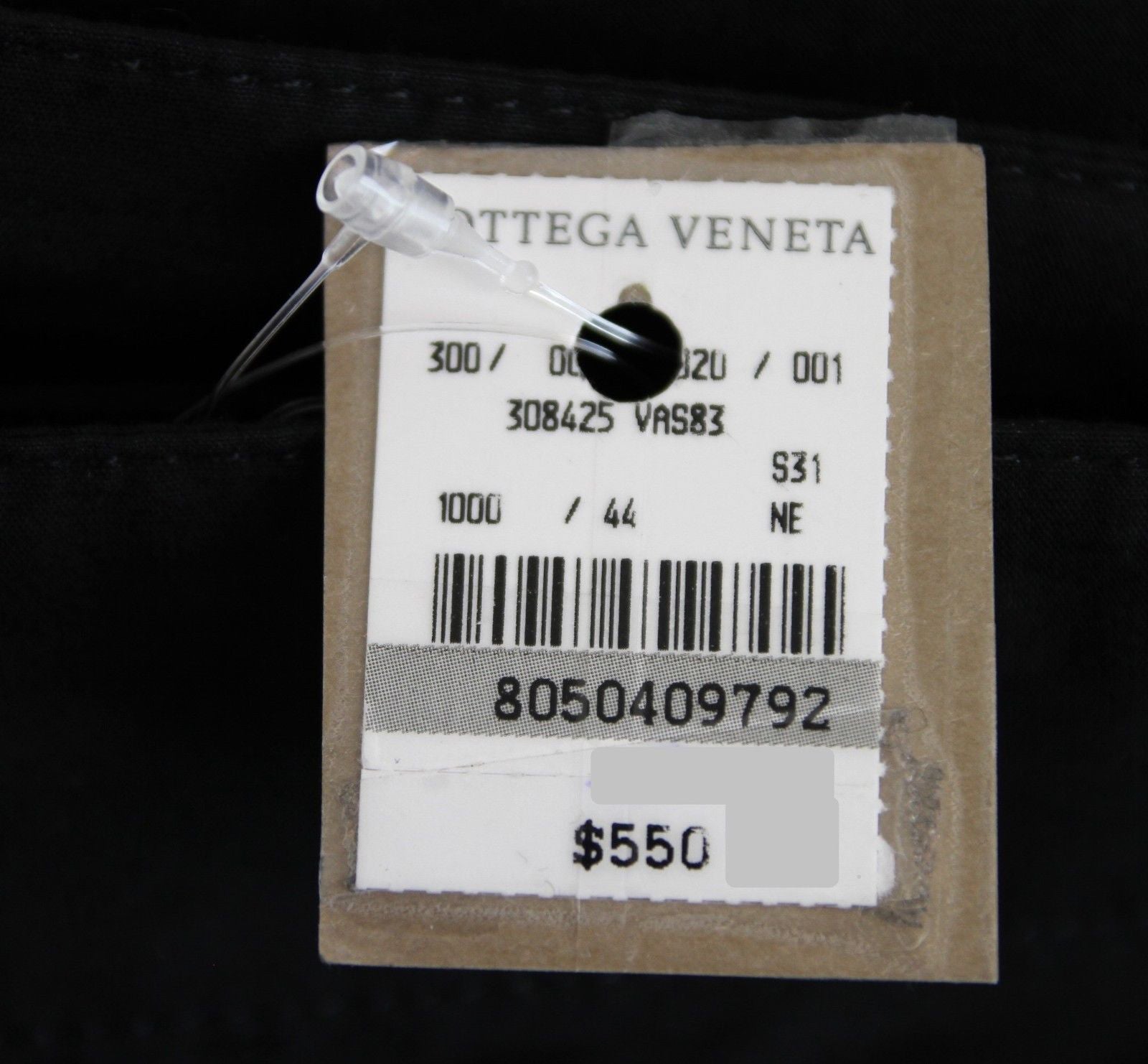 Bottega Veneta Women's Black Cotton Flax Casual Pants (44)