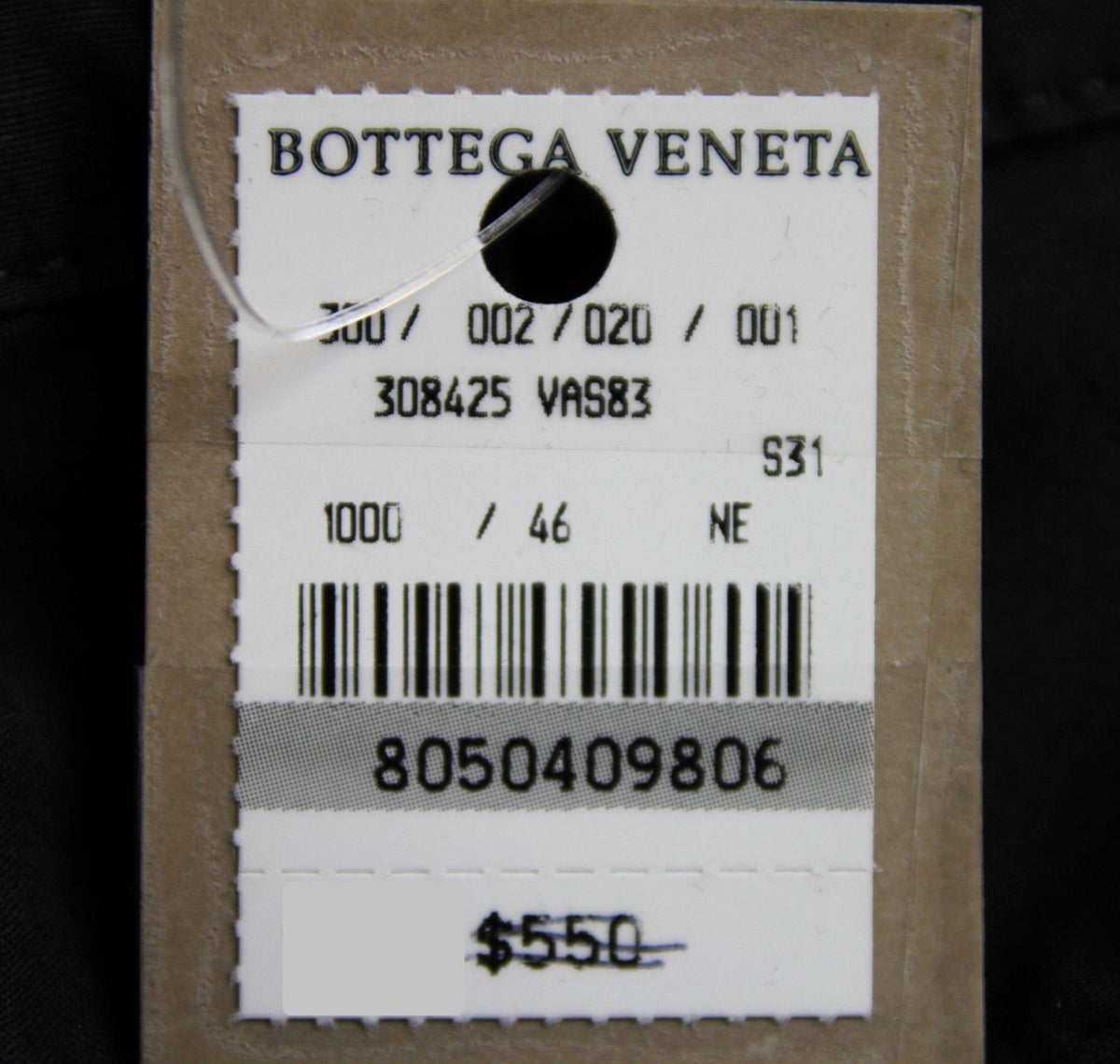 Bottega Veneta Women's Black Cotton Flax Casual Pants (44)