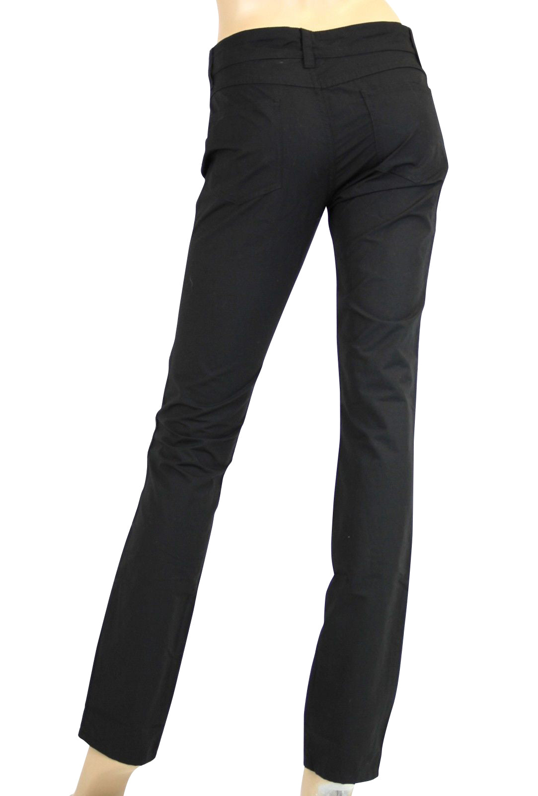 Bottega Veneta Women's Black Cotton Flax Casual Pants (44)