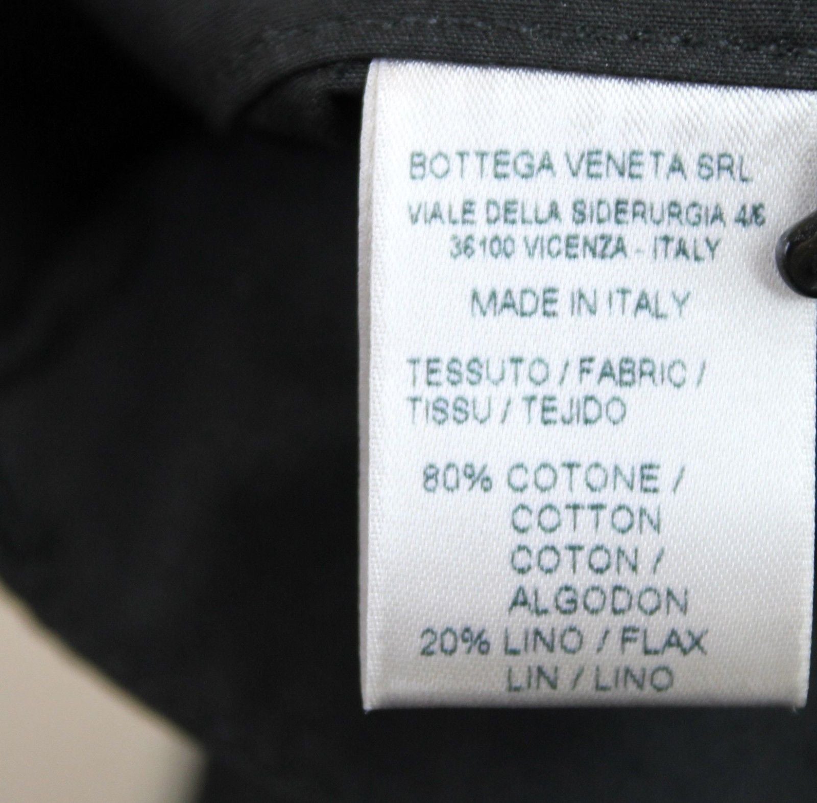 Bottega Veneta Women's Black Cotton Flax Casual Pants (44)