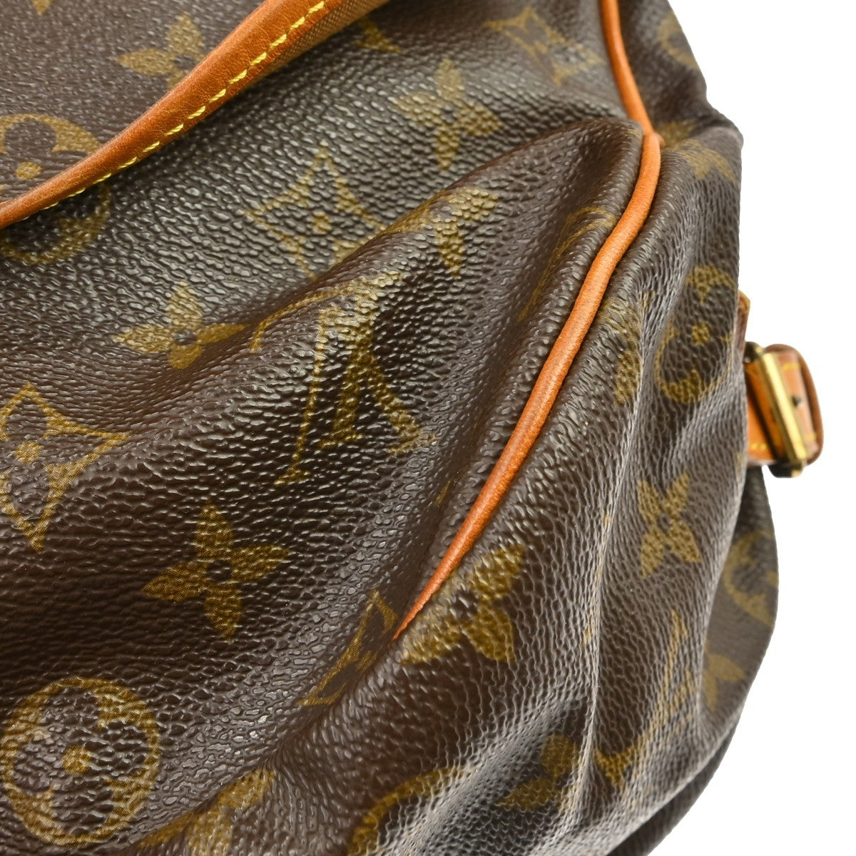 Louis Vuitton Saumur Monogram Brown Canvas Shoulder Bag Bag (Pre-Owned)