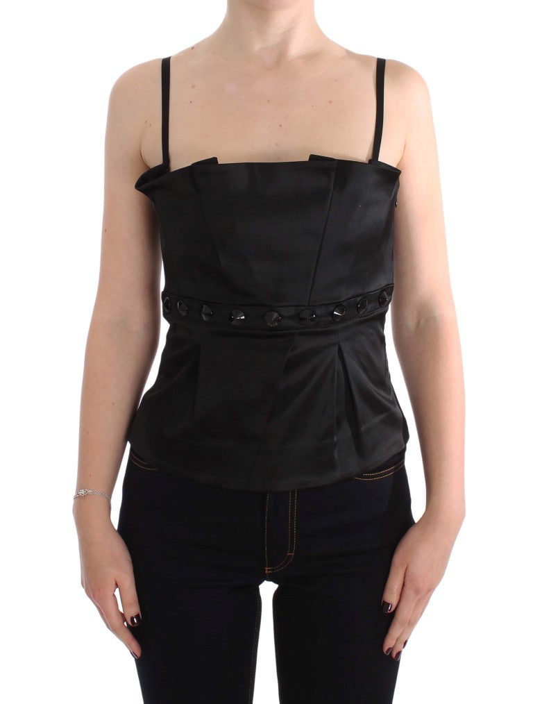Exte Elegant Black Evening Cami Women's Top