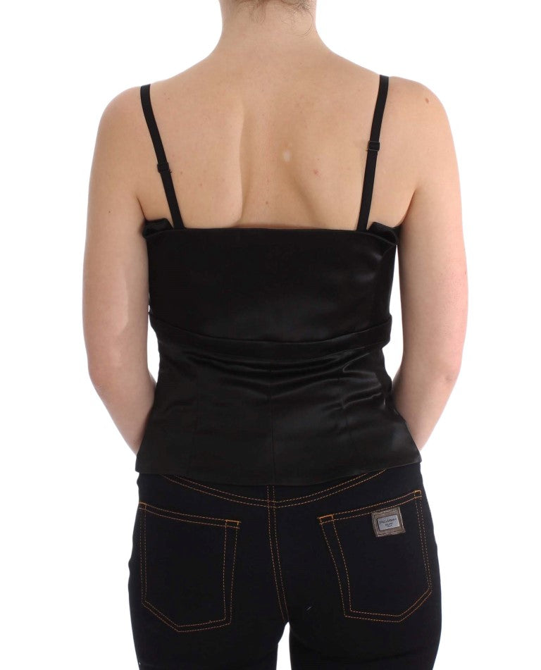 Exte Elegant Black Evening Cami Women's Top