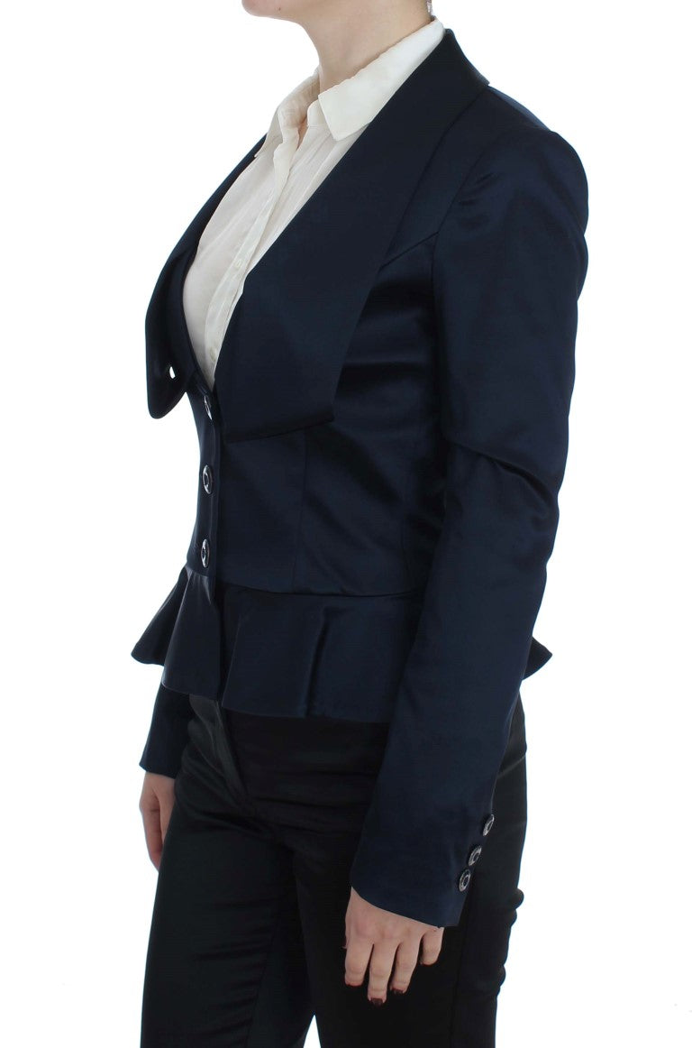 Exte Elegant Blue Blazer Jacket with Designer Women's Flair