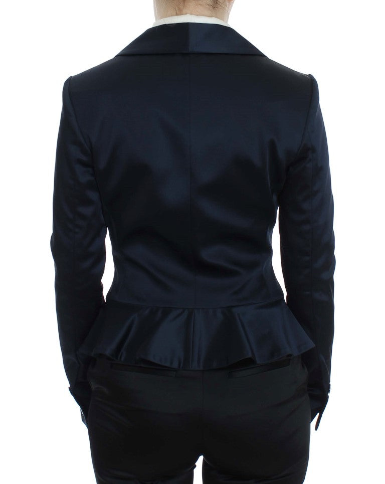 Exte Elegant Blue Blazer Jacket with Designer Women's Flair