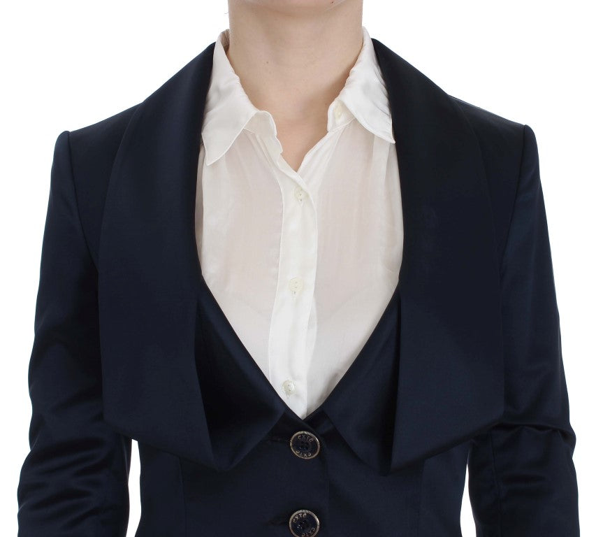Exte Elegant Blue Blazer Jacket with Designer Women's Flair