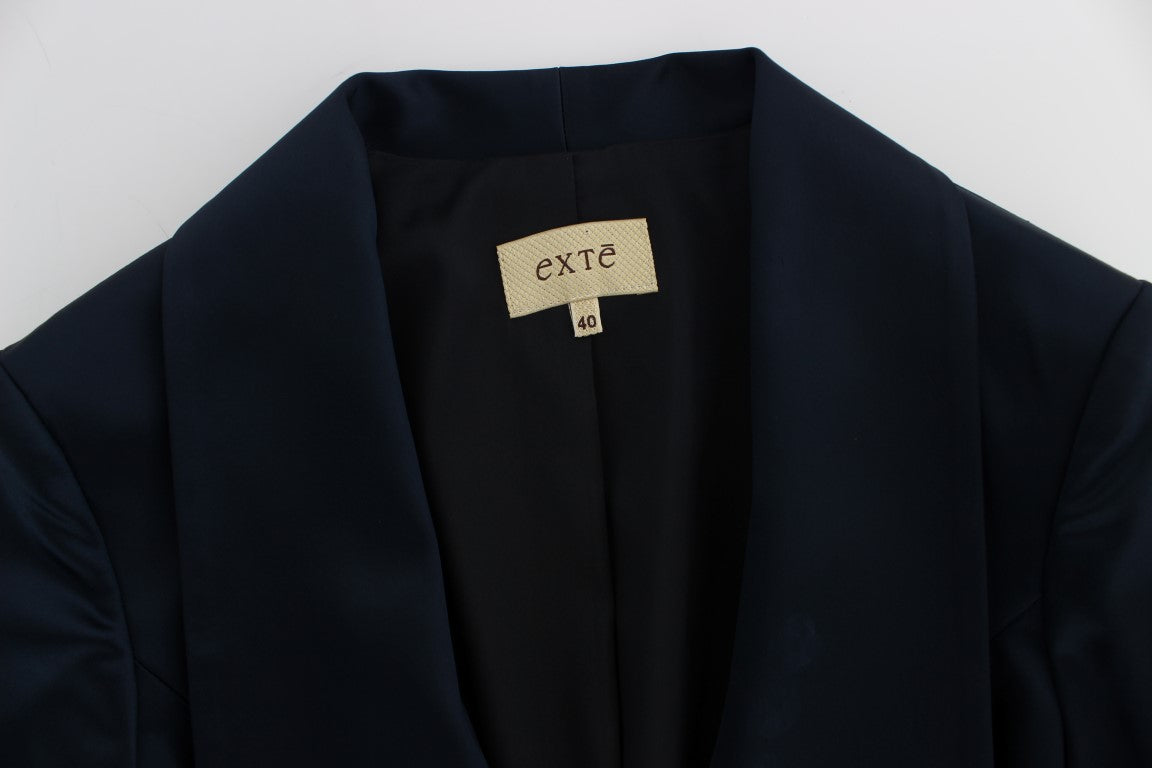 Exte Elegant Blue Blazer Jacket with Designer Women's Flair