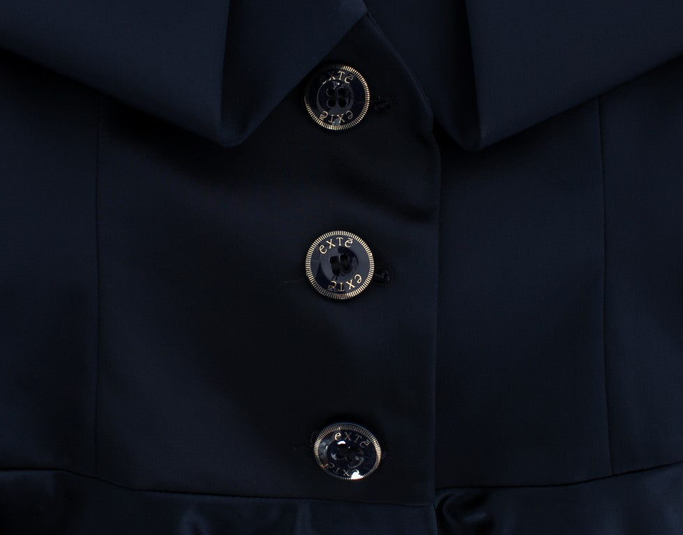 Exte Elegant Blue Blazer Jacket with Designer Women's Flair