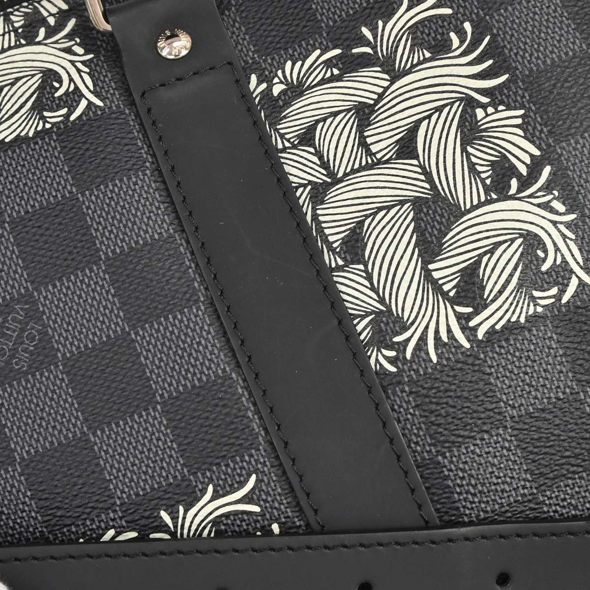 Louis Vuitton Keepall Bandouliere Limited Edition Nemeth Damier Graphite Black Canvas Travel Bag Bag (Pre-Owned)