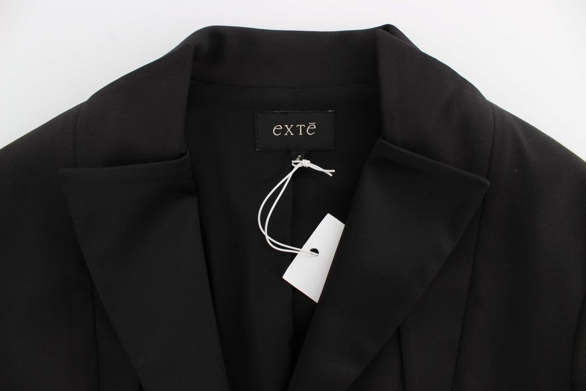 Exte Black Stretch Single Breasted Blazer Women's Jacket