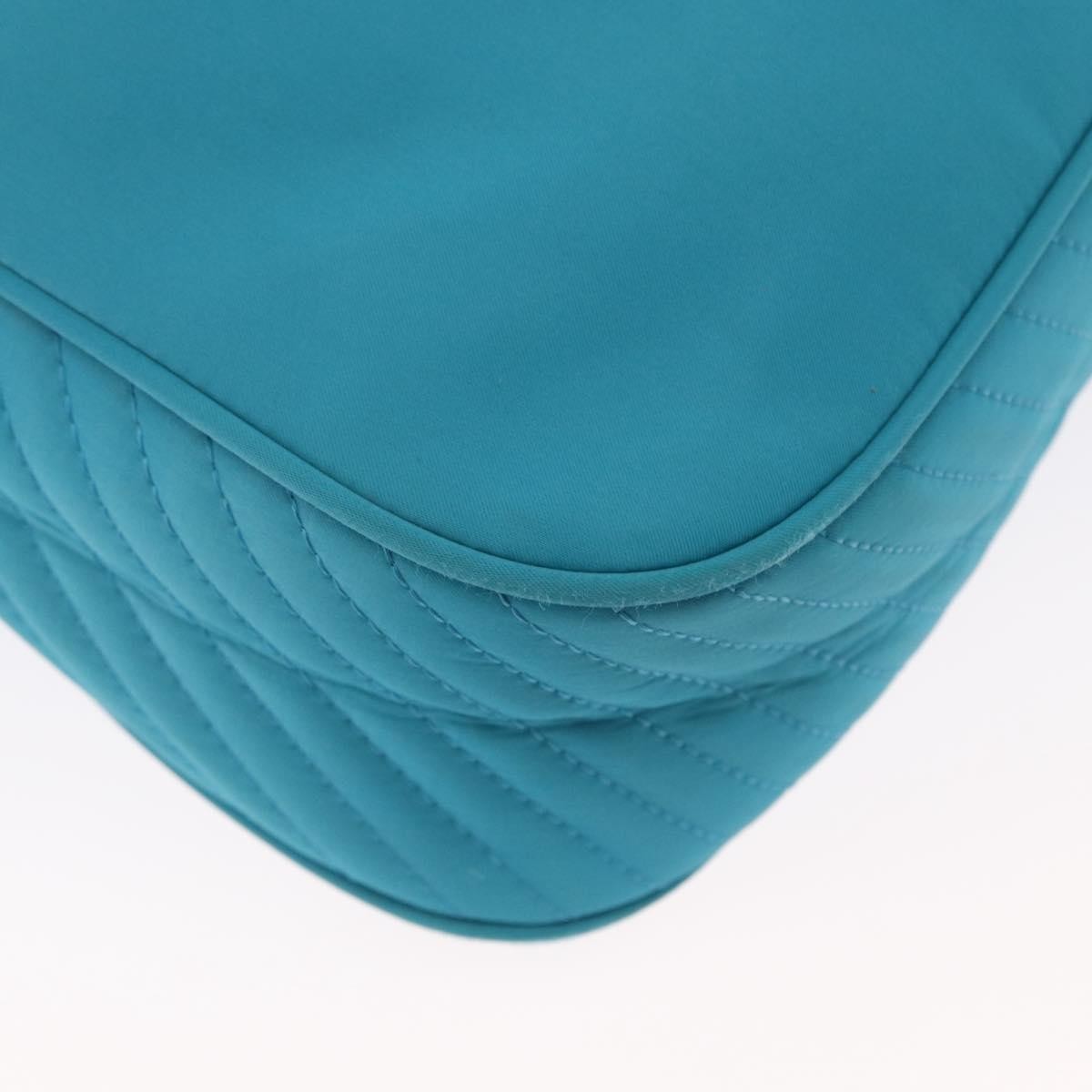 Saint Laurent Vintage Nylon Turquoise Nylon Shoulder Bag Bag (Pre-Owned)