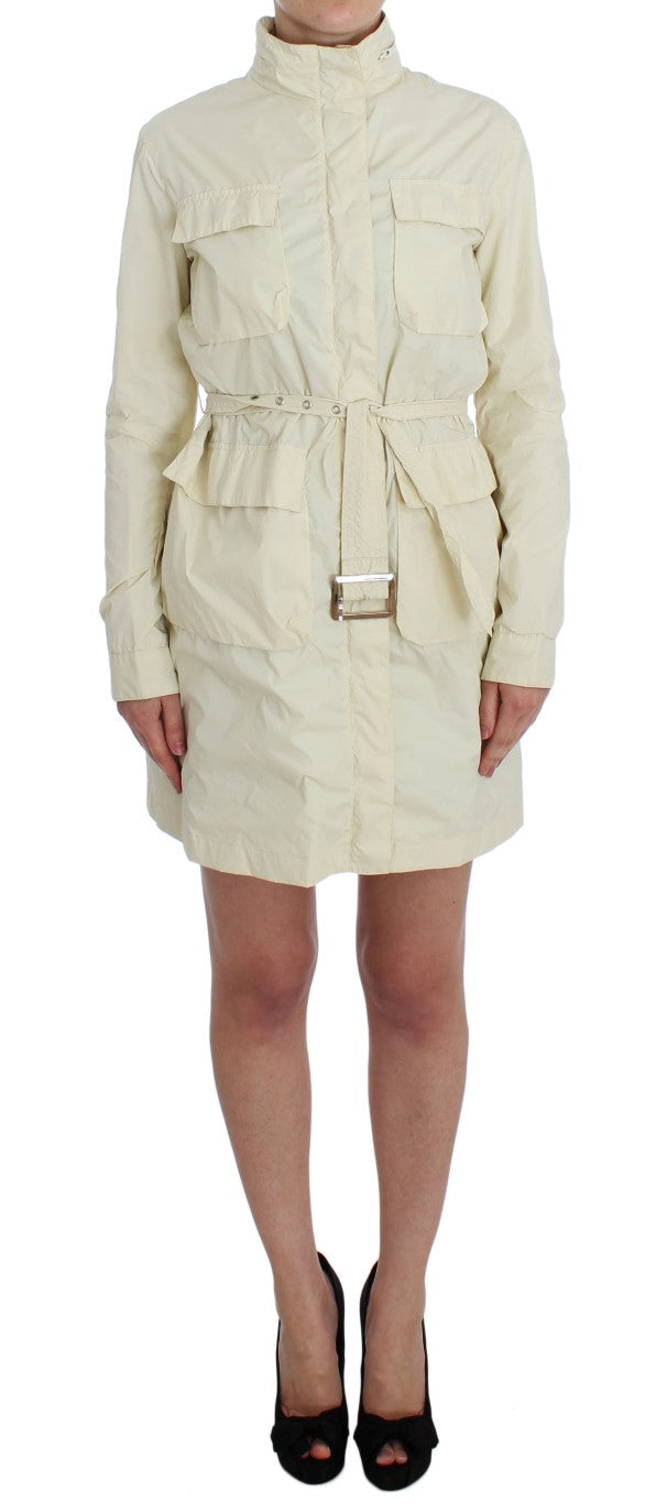 P.A.R.O.S.H. Chic Beige Trench Jacket Women's Coat