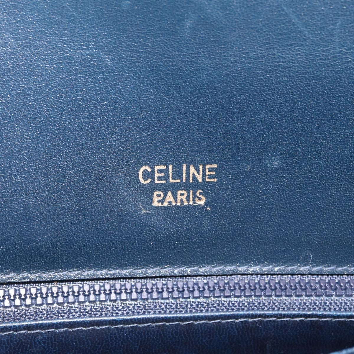 Celine Shoulder Leather Navy Leather Shoulder Bag Bag (Pre-Owned)