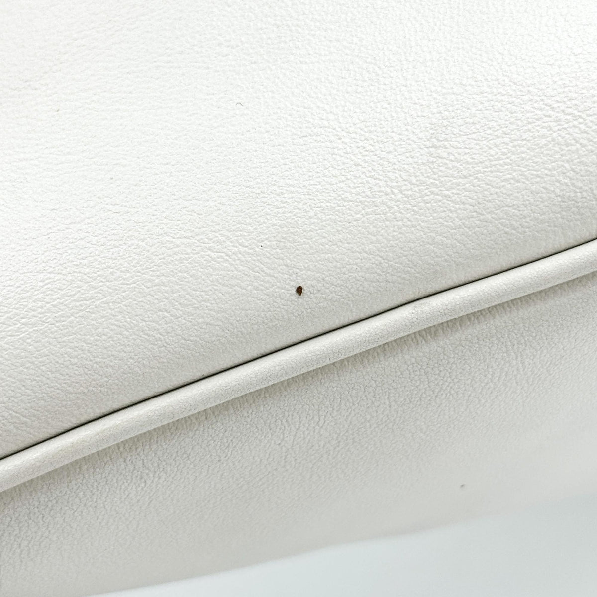 Prada Triangle Logo Zip Leather White Leather Crossbody Bag Bag (Pre-Owned)