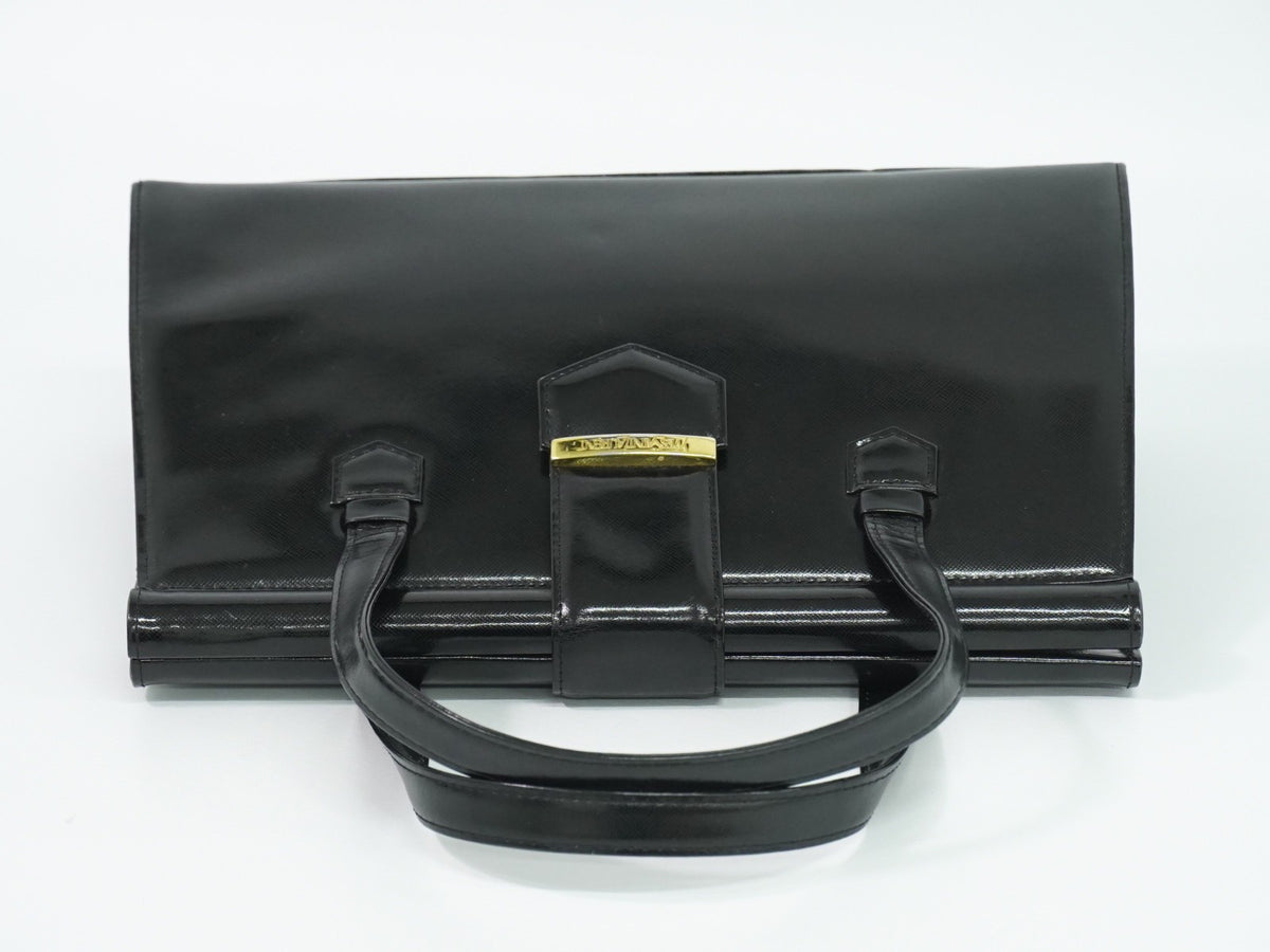 Saint Laurent Vintage Leather Black Leather Handbag (Pre-Owned)