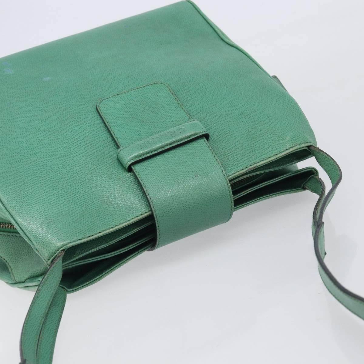 Celine Shoulder Leather Green Leather Shoulder Bag Bag (Pre-Owned)