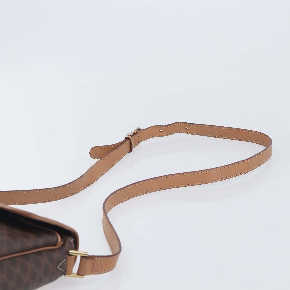 Celine Macadam Shoulder Canvas Brown Canvas Crossbody Bag Bag (Pre-Owned)