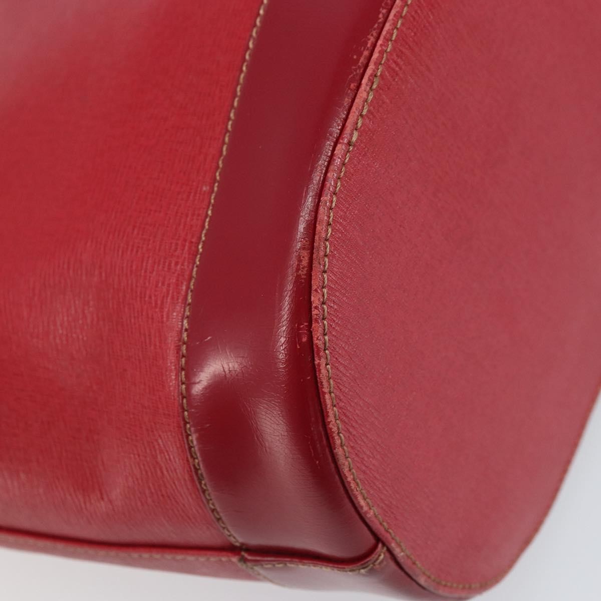 Burberry Vintage Vintage Check Coated Canvas Red Leather Tote Bag Bag (Pre-Owned)