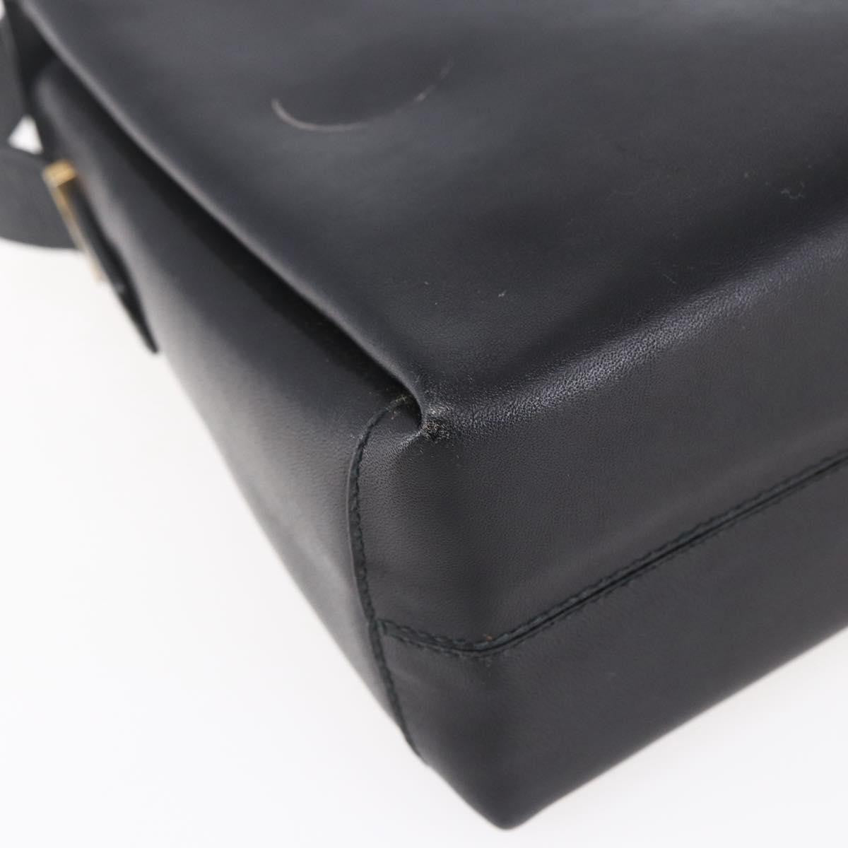 Celine Vintage Leather Black Leather Shoulder Bag Bag (Pre-Owned)