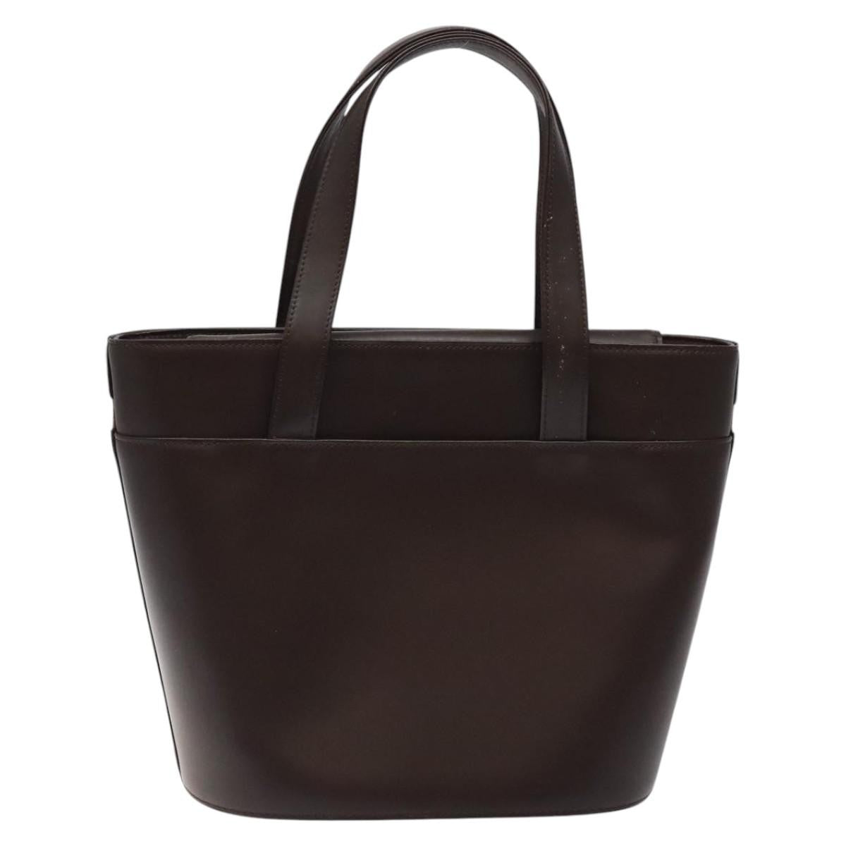 Burberry Nova Check Leather Brown Leather Handbag (Pre-Owned)