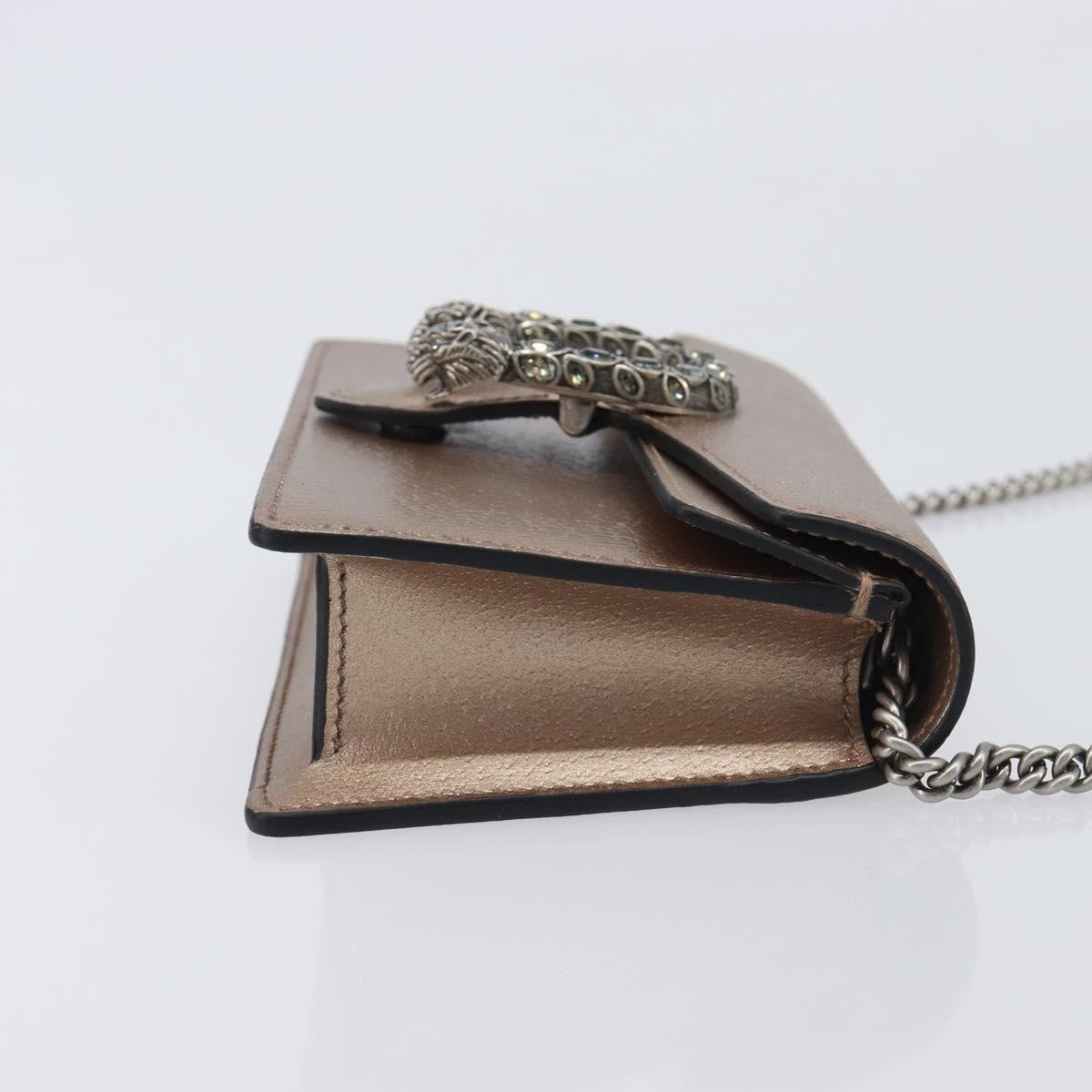 Gucci Dionysus Leather Gold Leather Handbag (Pre-Owned)