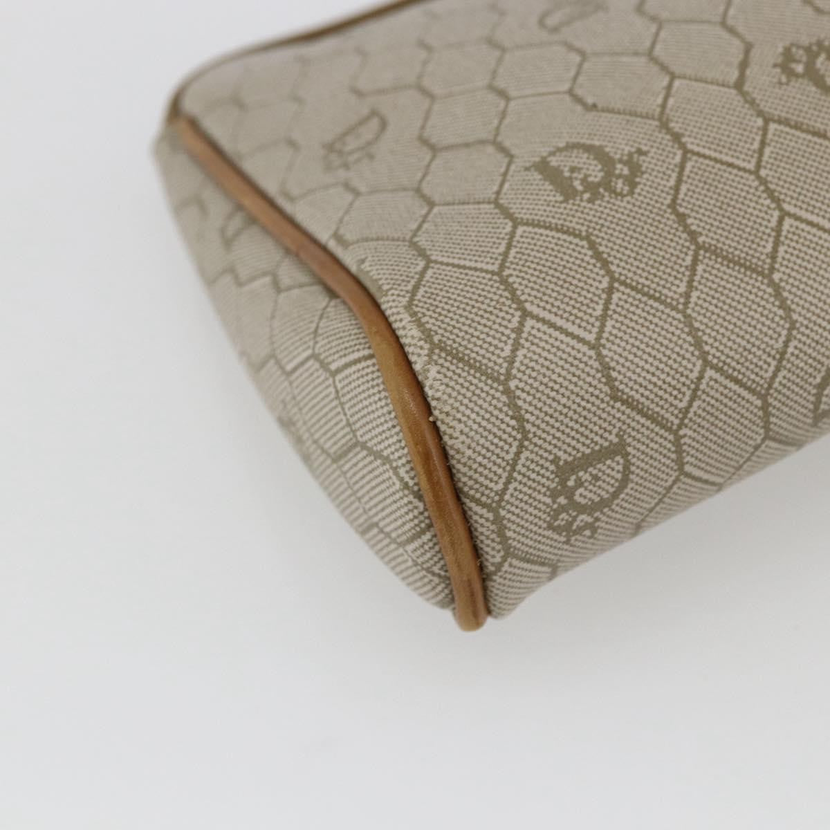 Christian Dior Vintage Honeycomb Clutch Canvas Beige Canvas Clutche & Pouche Bag (Pre-Owned)