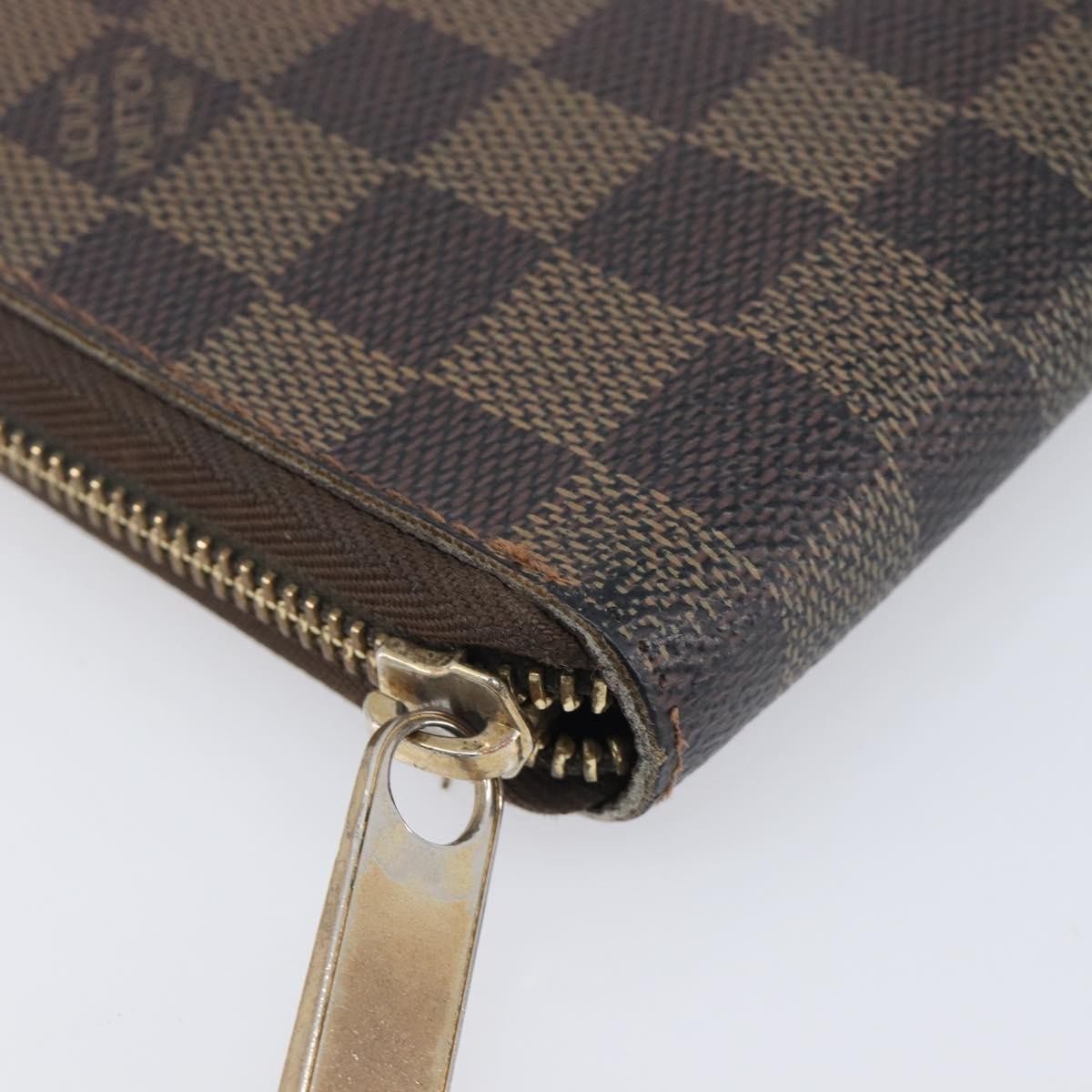 Louis Vuitton Zippy Organizer Damier Brown Canvas Wallets Accessory (Pre-Owned)