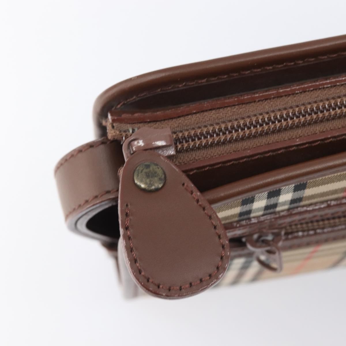 Burberry Nova Check Pochette Canvas Beige Canvas Clutche & Pouche Bag (Pre-Owned)