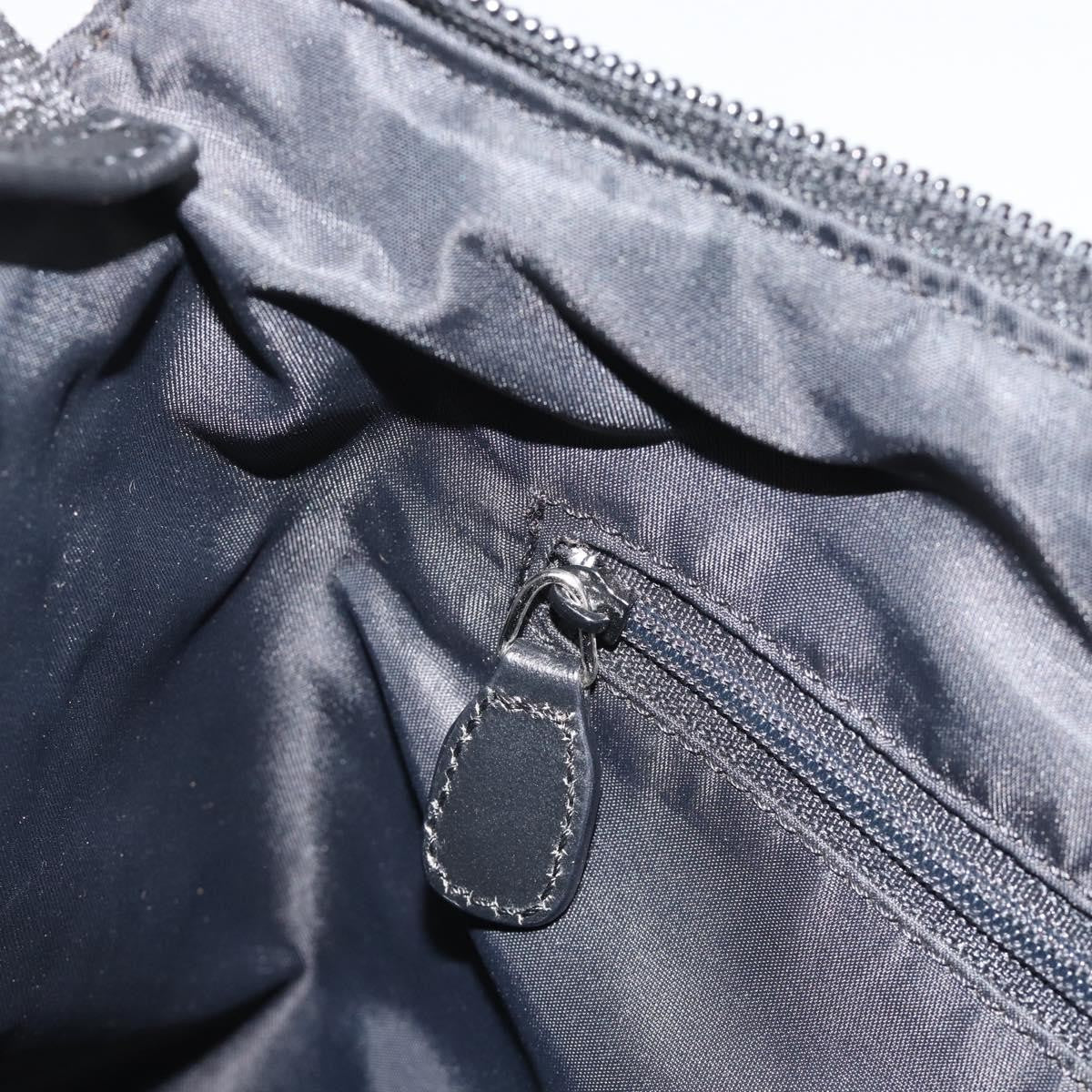 Christian Dior Vintage Trotter Messenger Diorissimo Canvas Black Canvas Shoulder Bag Bag (Pre-Owned)