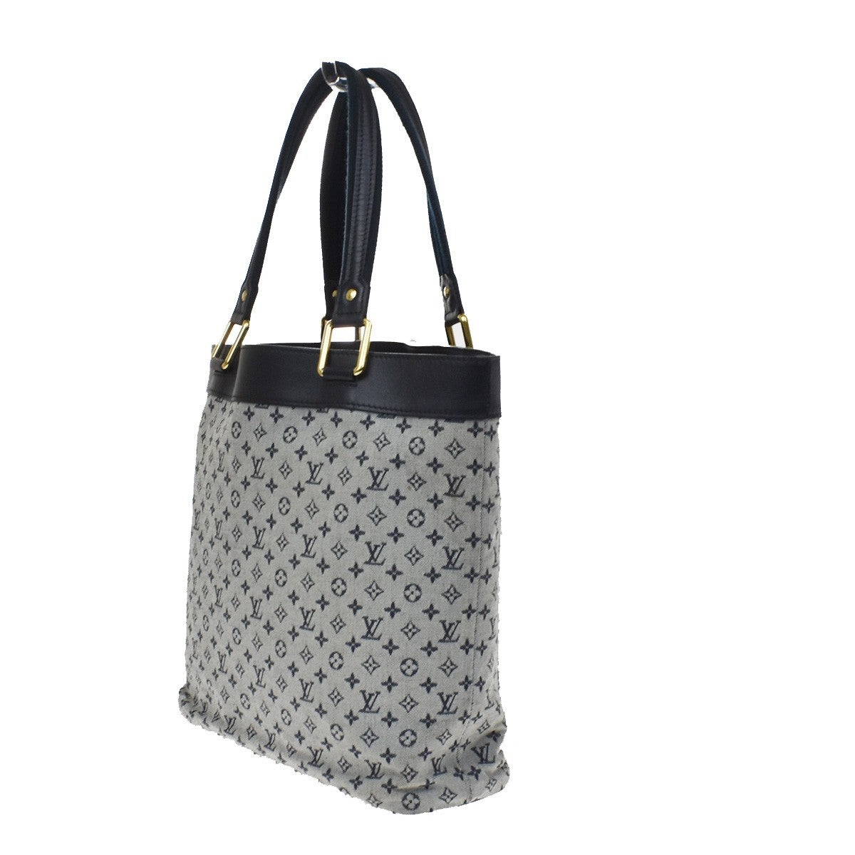 Louis Vuitton Lucille Mini Lin Blue Canvas Handbag (Pre-Owned)