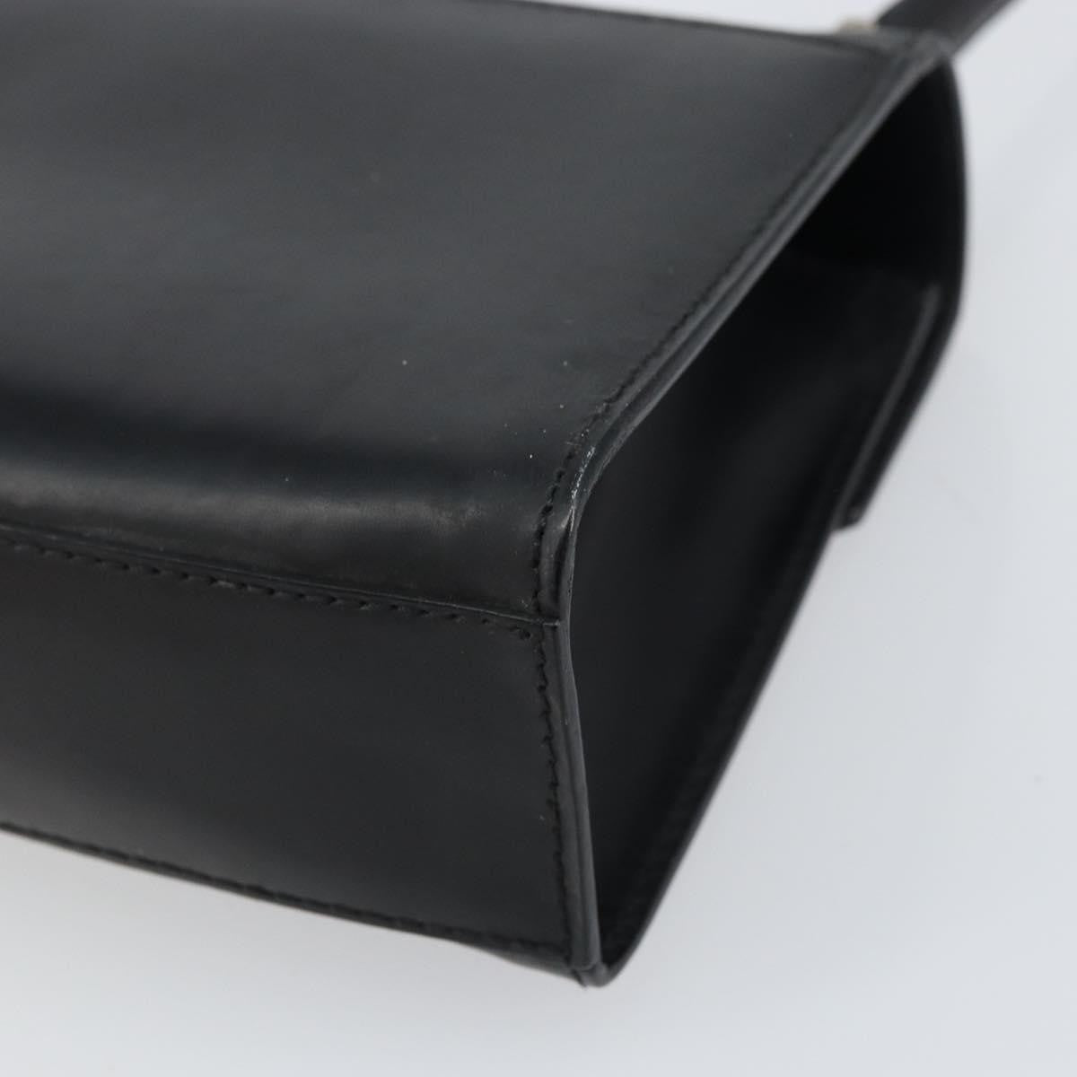 Salvatore Ferragamo Vala Leather Black Leather Handbag (Pre-Owned)