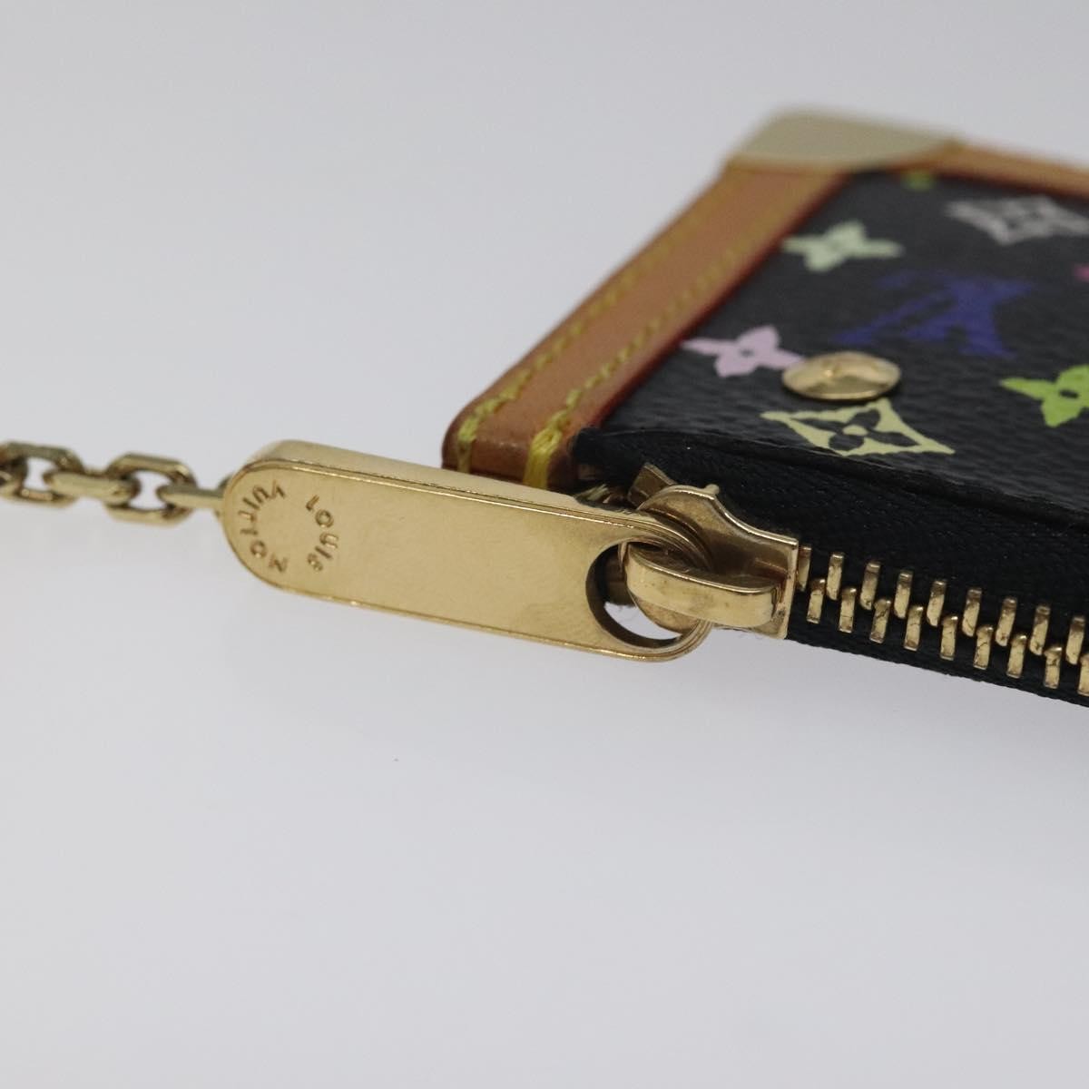Louis Vuitton Pochette Clés Monogram Canvas Black Canvas Wallets Accessory (Pre-Owned)