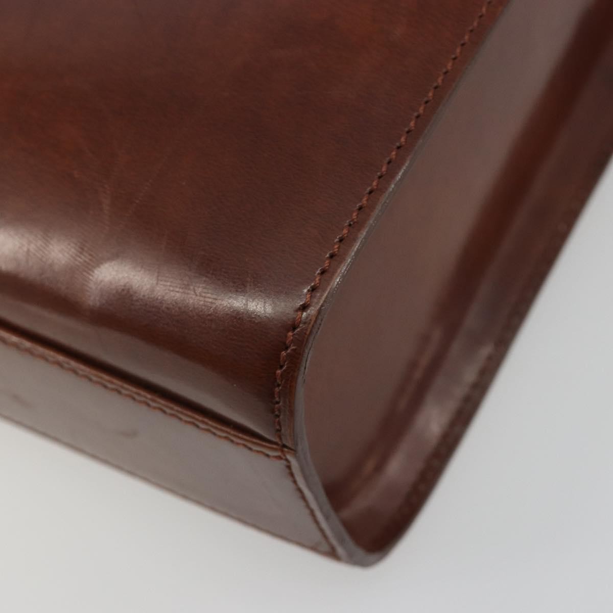 Cartier Panthère Leather Brown Patent_Leather Handbag (Pre-Owned)