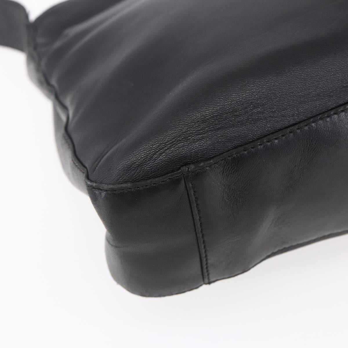 Loewe Anagram Leather Black Leather Shoulder Bag Bag (Pre-Owned)