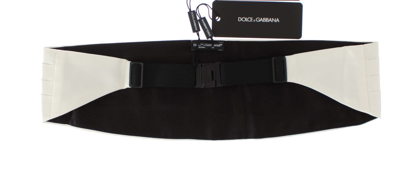 Dolce & Gabbana Exclusive White Silk Men's Cummerbund