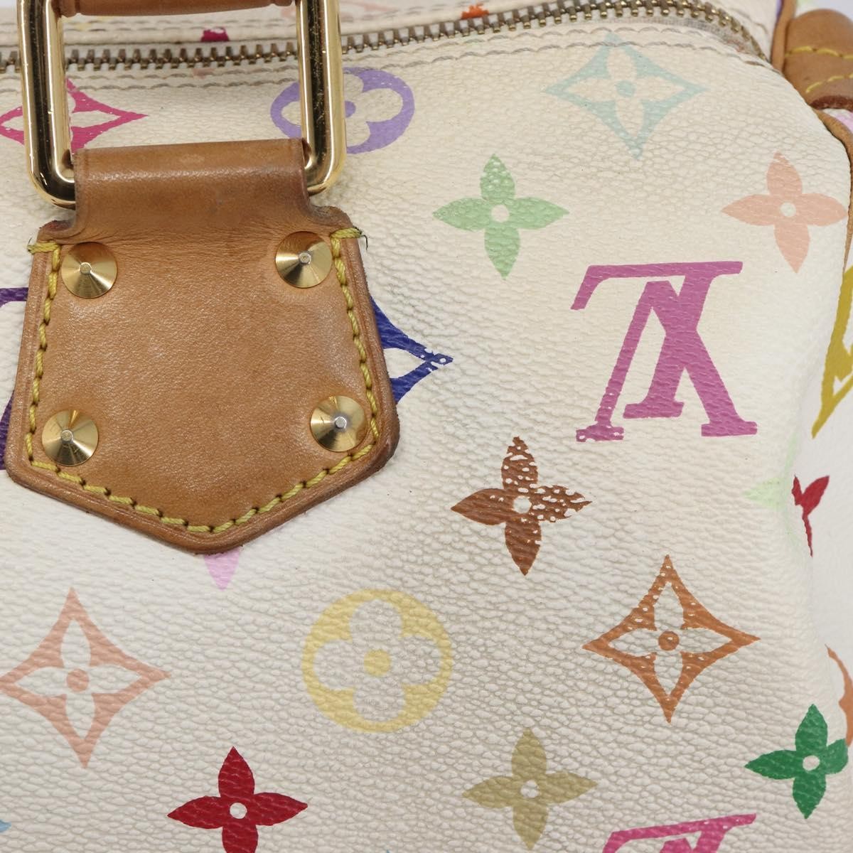 Louis Vuitton X Takashi Murakami Speedy Soft Bandouliere Monogram Multicolor Multicolour Canvas Handbag (Pre-Owned)