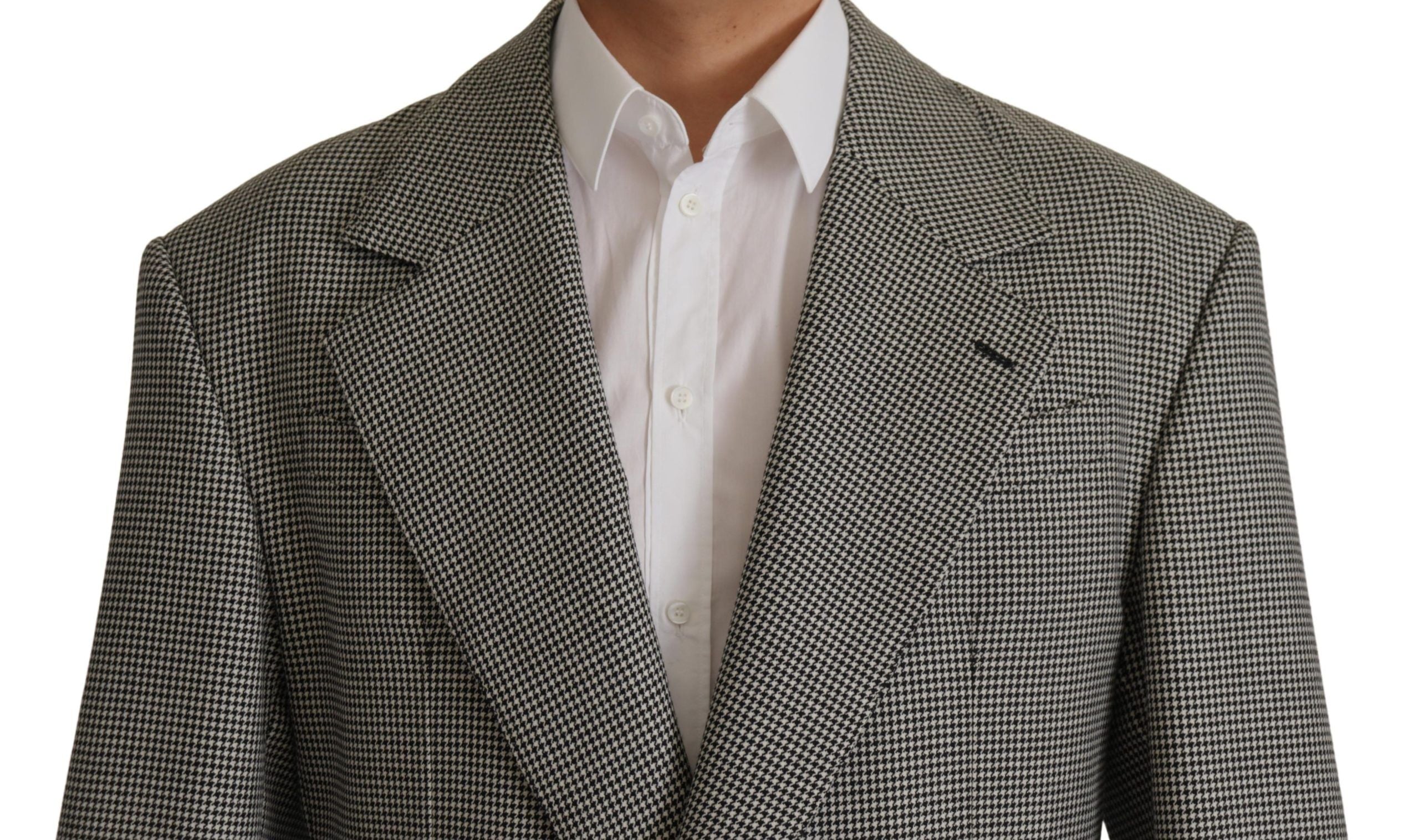 Dolce & Gabbana Gray Checkered Single Breasted Jacket Men's Blazer