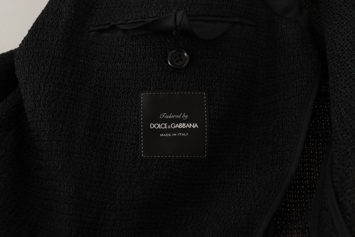Dolce & Gabbana Black Single Breasted Coat Men Men's Blazer