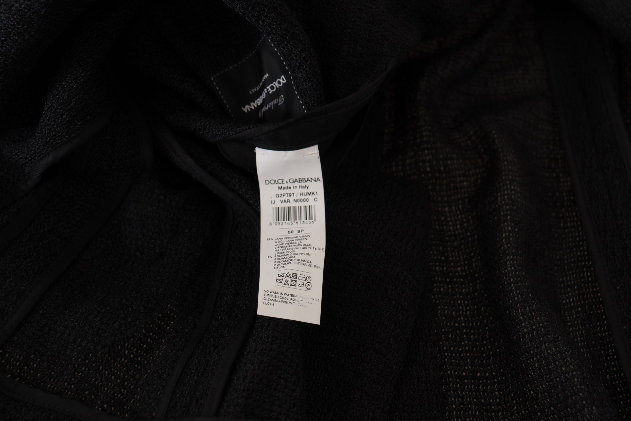 Dolce & Gabbana Black Single Breasted Coat Men Men's Blazer