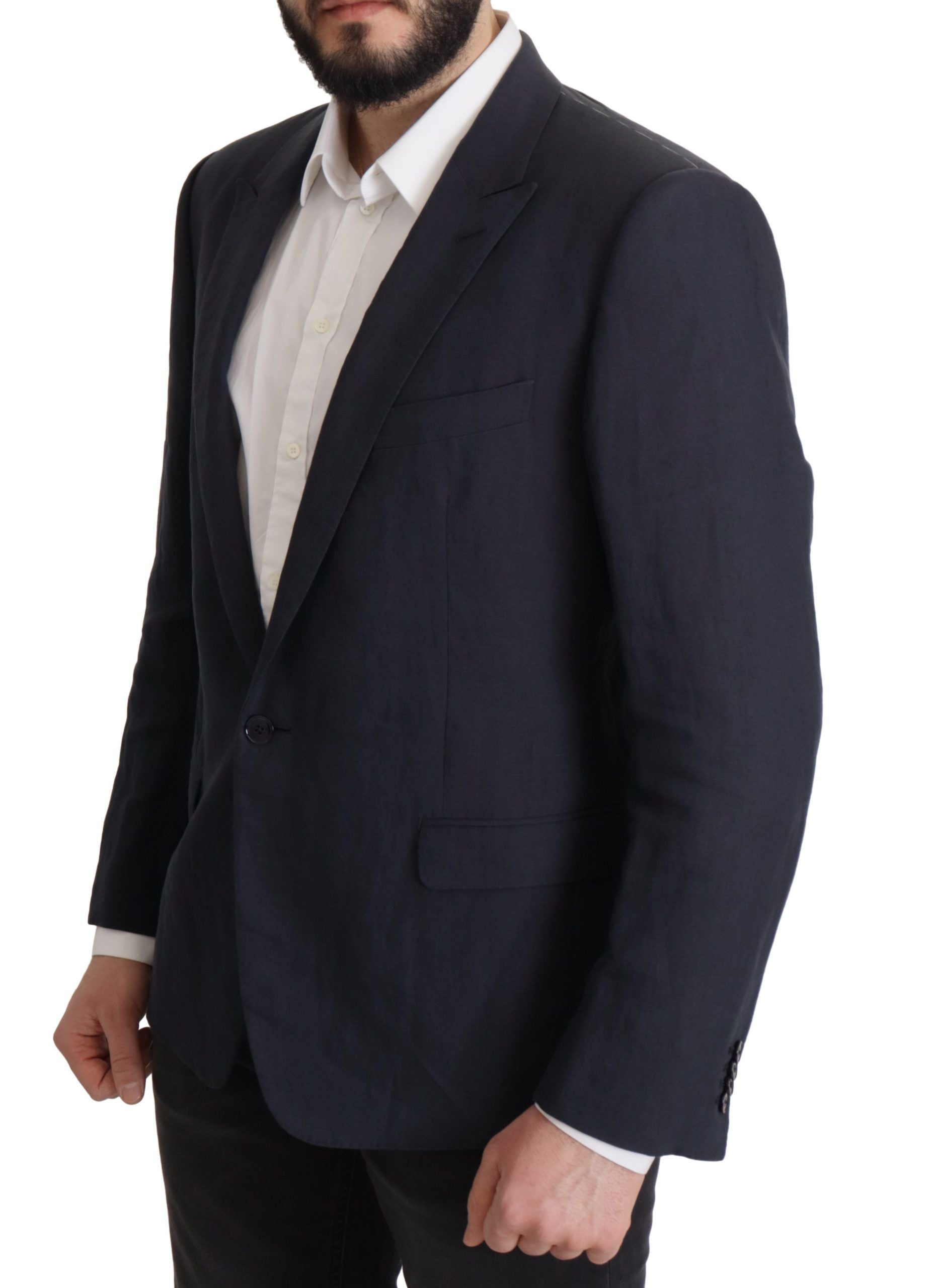 Dolce & Gabbana Dark Blue ALTA SARTORIA Jacket Coat Men's Blazer
