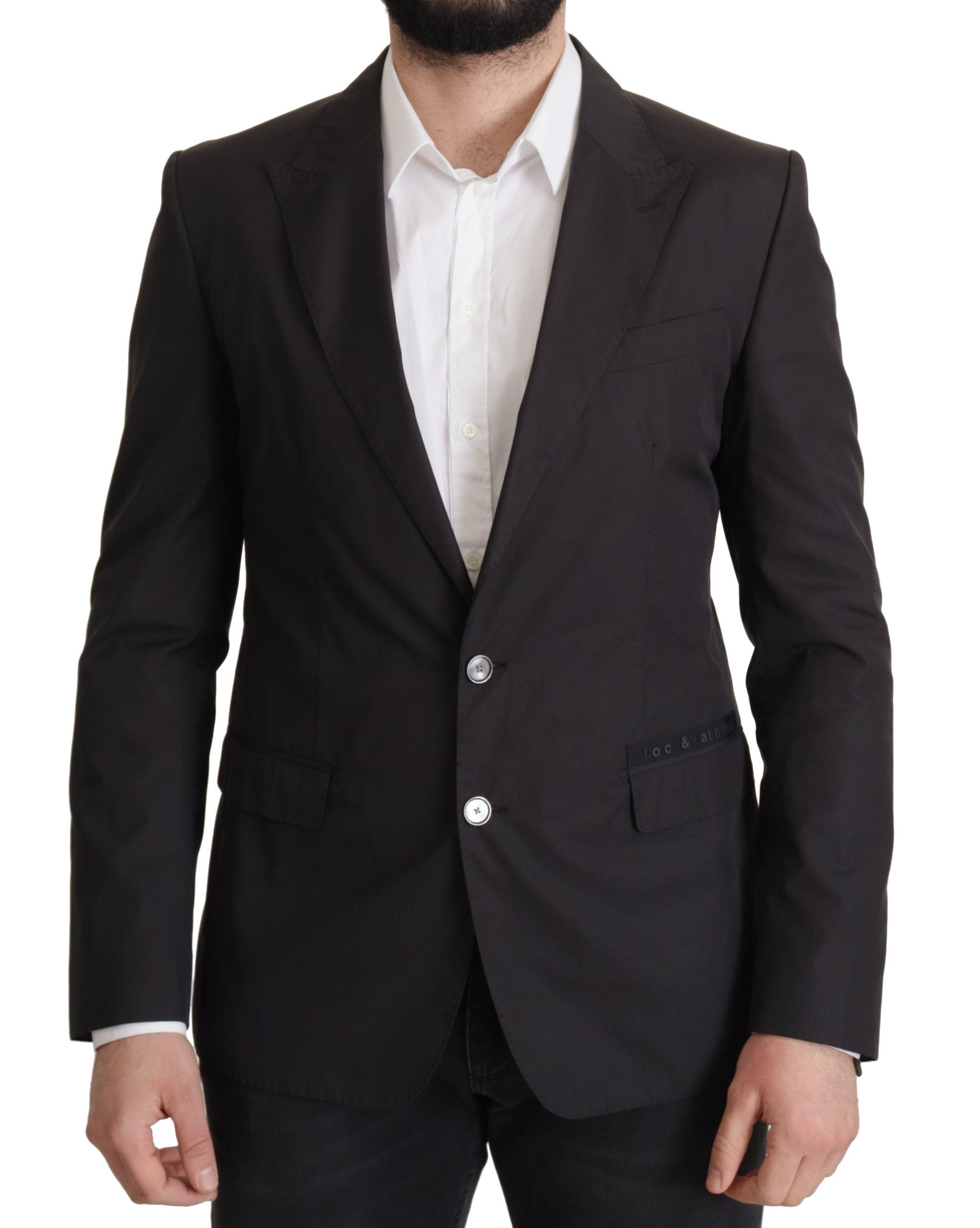 Dolce & Gabbana Elegant Taormina Black Cotton Men's Blazer