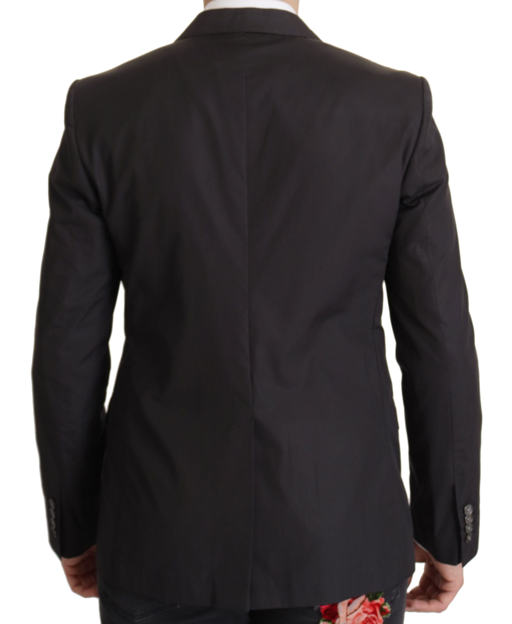 Dolce & Gabbana Elegant Taormina Black Cotton Men's Blazer