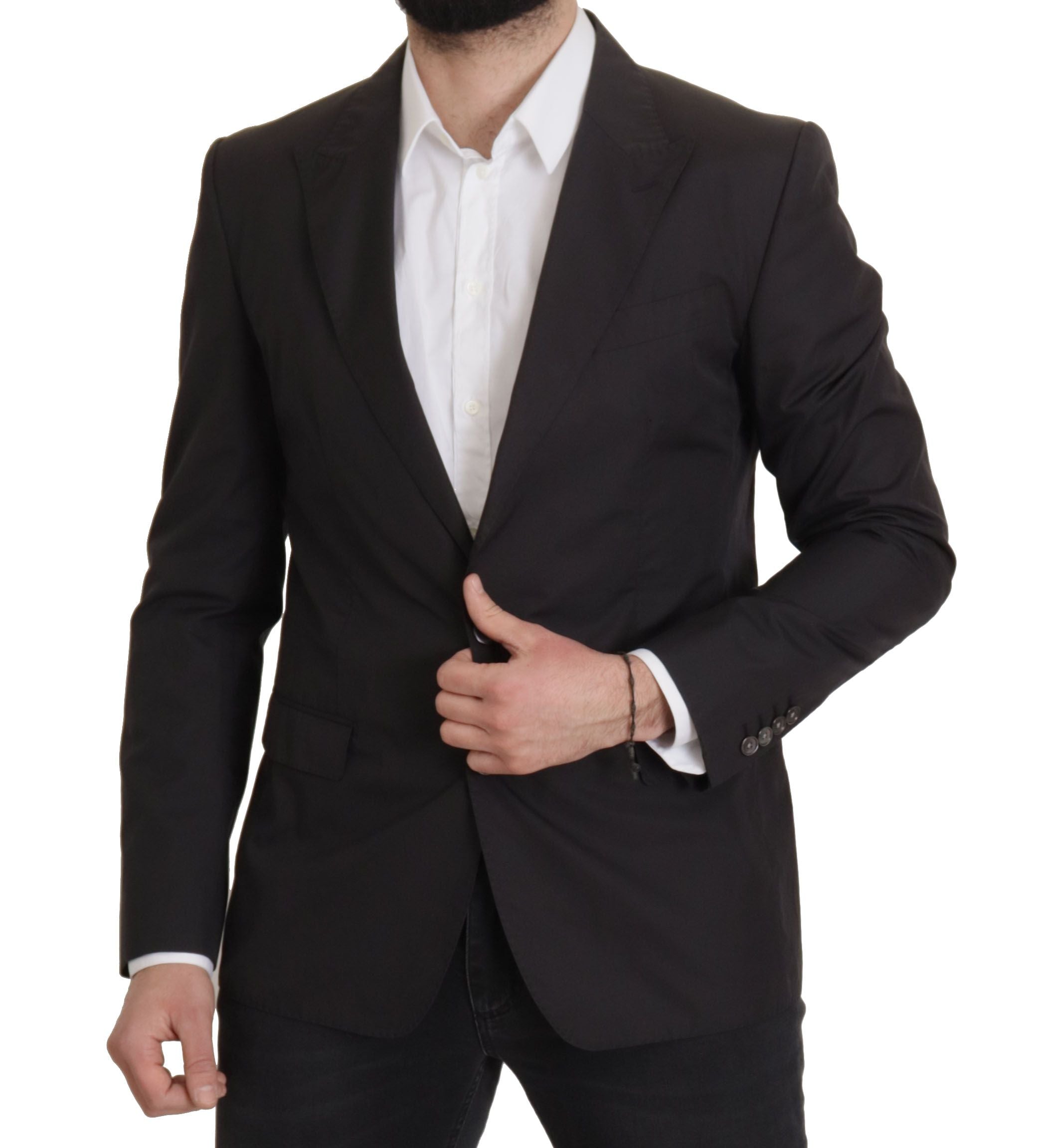 Dolce & Gabbana Elegant Taormina Black Cotton Men's Blazer